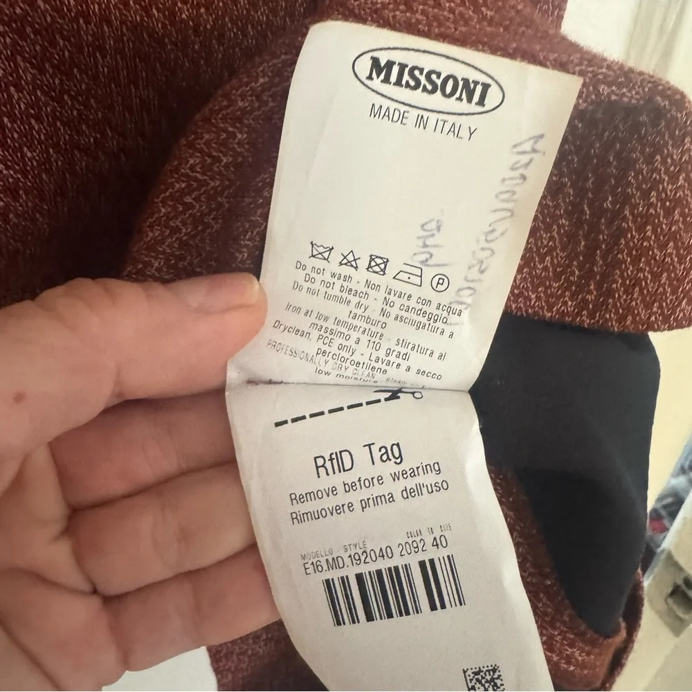 Missoni Wide-Leg Knit Pants Rust Wool Blend Size IT 40 / US 4 - Picture 10 of 14